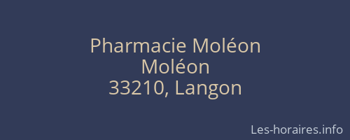 Pharmacie Moléon