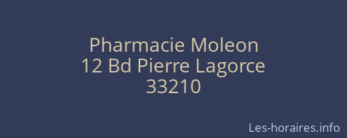 Pharmacie Moleon