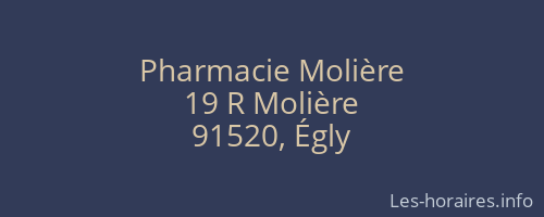 Pharmacie Molière