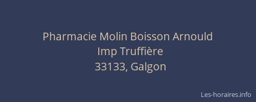 Pharmacie Molin Boisson Arnould