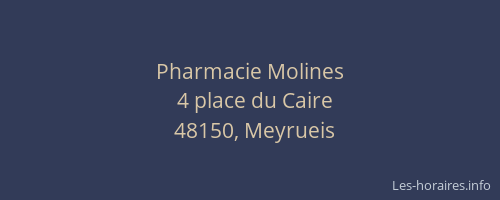 Pharmacie Molines