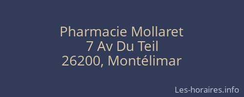 Pharmacie Mollaret