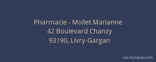 Pharmacie - Mollet Marianne