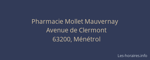 Pharmacie Mollet Mauvernay