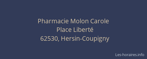 Pharmacie Molon Carole