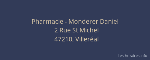 Pharmacie - Monderer Daniel