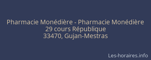 Pharmacie Monédière - Pharmacie Monédière
