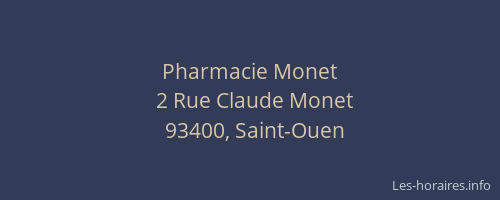 Pharmacie Monet