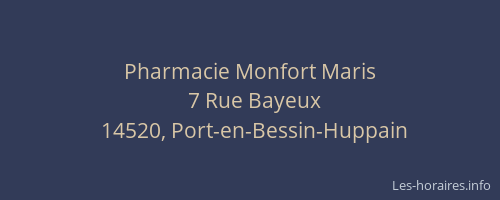 Pharmacie Monfort Maris