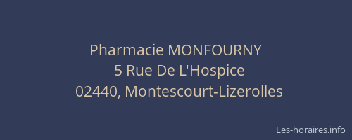 Pharmacie MONFOURNY