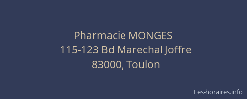 Pharmacie MONGES