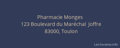 Pharmacie Monges