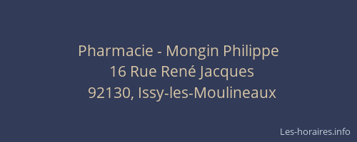 Pharmacie - Mongin Philippe