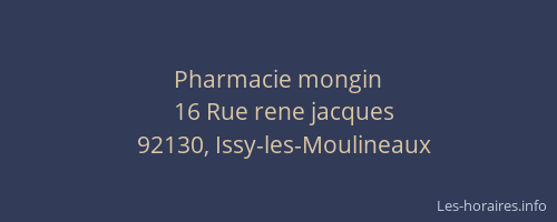 Pharmacie mongin