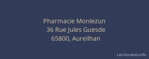 Pharmacie Monlezun