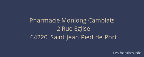 Pharmacie Monlong Camblats