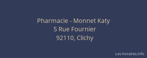 Pharmacie - Monnet Katy