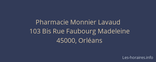 Pharmacie Monnier Lavaud