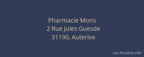 Pharmacie Mons