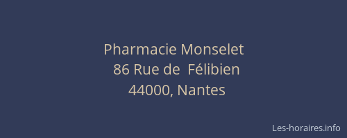 Pharmacie Monselet