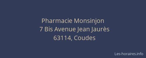 Pharmacie Monsinjon