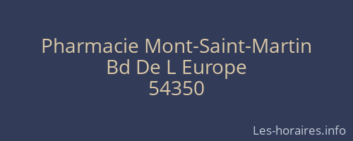 Pharmacie Mont-Saint-Martin
