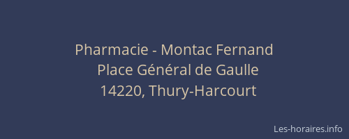 Pharmacie - Montac Fernand
