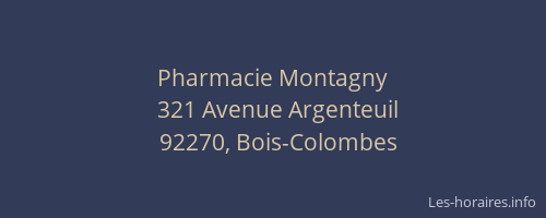 Pharmacie Montagny