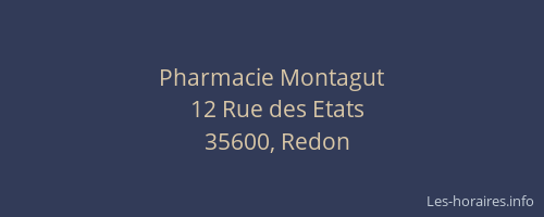 Pharmacie Montagut