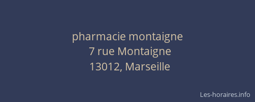 pharmacie montaigne