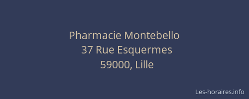 Pharmacie Montebello