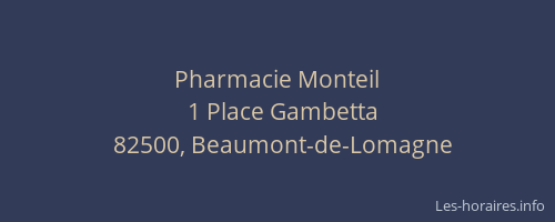 Pharmacie Monteil