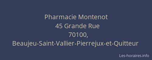 Pharmacie Montenot