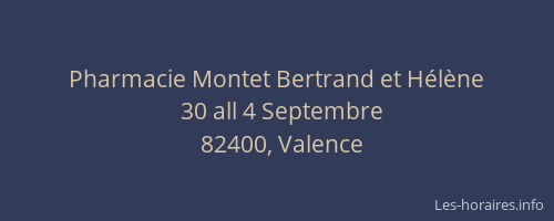 Pharmacie Montet Bertrand et Hélène