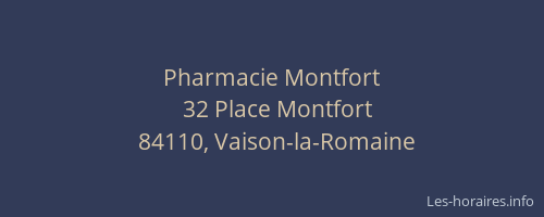 Pharmacie Montfort