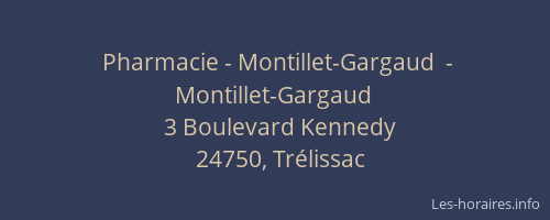 Pharmacie - Montillet-Gargaud  - Montillet-Gargaud