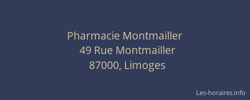 Pharmacie Montmailler