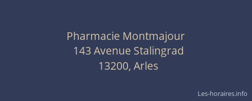 Pharmacie Montmajour