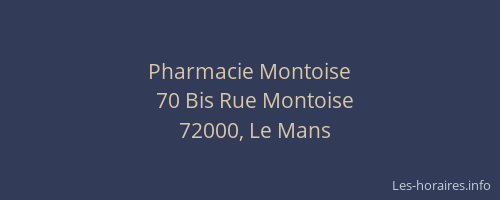 Pharmacie Montoise