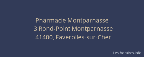 Pharmacie Montparnasse