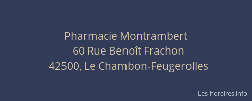 Pharmacie Montrambert