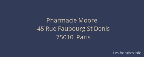 Pharmacie Moore