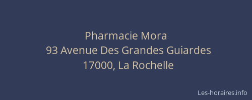 Pharmacie Mora