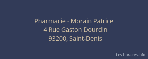 Pharmacie - Morain Patrice