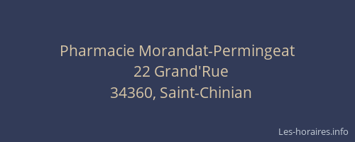Pharmacie Morandat-Permingeat