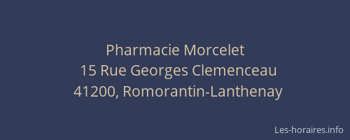 Pharmacie Morcelet