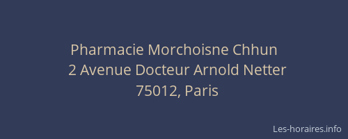 Pharmacie Morchoisne Chhun