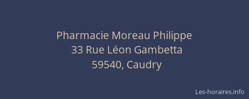 Pharmacie Moreau Philippe