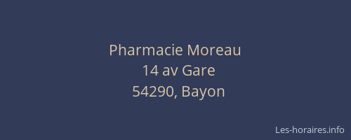 Pharmacie Moreau