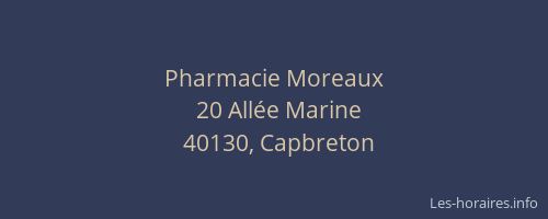 Pharmacie Moreaux